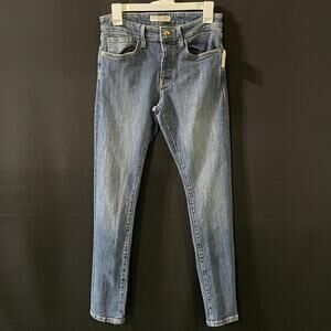 Forever 21 Men Jeans Mens 31x30 Blue Medium Wash Skinny Slim Fit Button Fly